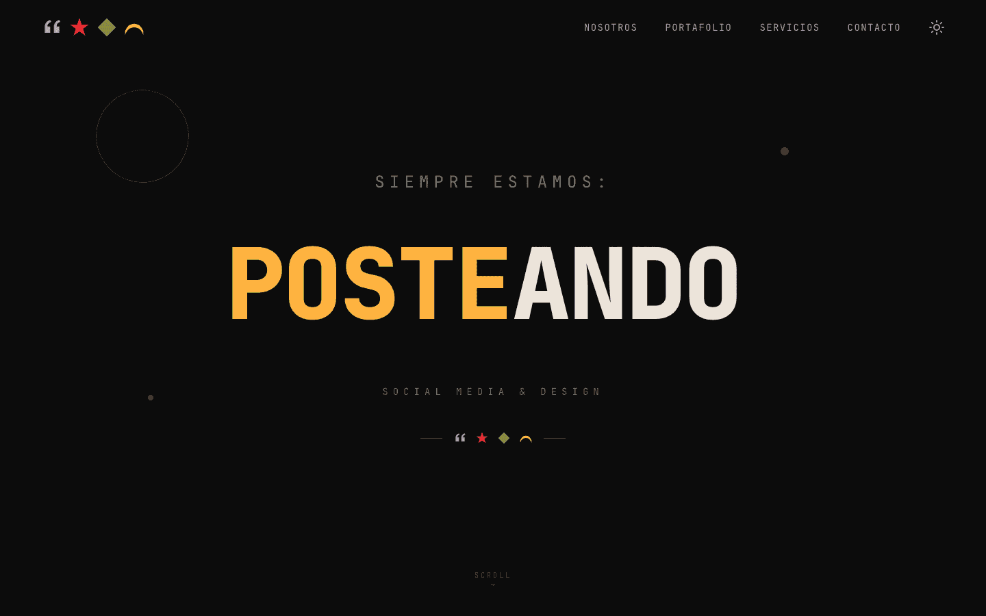 Captura del sitio ANDO Creativo